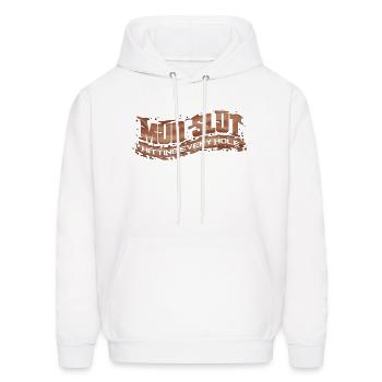 Mud Slut Hitting Every Hole Mudding - Men's Hoodie - white - Front - Elias (183cm)