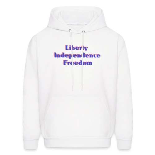 liberty Independence Freedom blue white red - Men's Hoodie