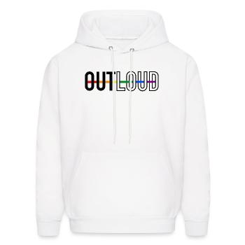 Mens Out Loud - Men's Hoodie - white - Front - Elias (183cm)