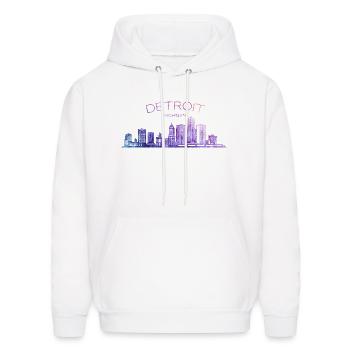 Detroit Skyline - Men's Hoodie - white - Front - Elias (183cm)