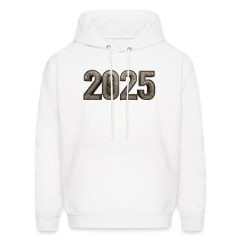 futuristic 2025 - Men's Hoodie - white - Front - Elias (183cm)