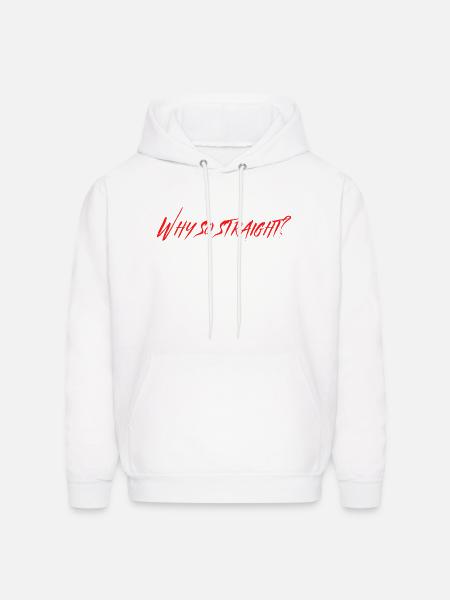 Why So Straight - Men's Hoodie - white