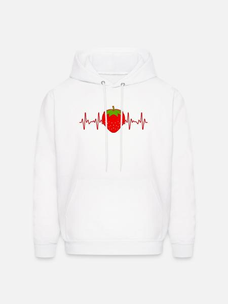 Strawberry For Strawberries - Men's Hoodie - white