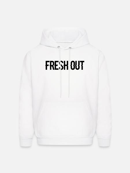 fresh out - Men's Hoodie - white