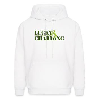 Lucky & Charming - Men's Hoodie - white - Front - Elias (183cm)