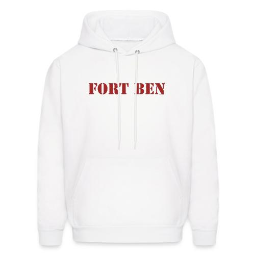 FORT BEN, red stencil - Men's Hoodie