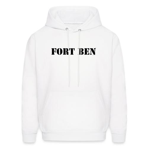 FORT BEN, black stencil - Men's Hoodie