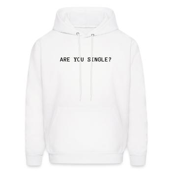 Are you Single - Men's Hoodie - white - Front - Elias (183cm)