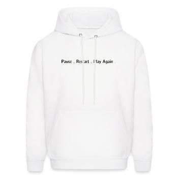 Mental Restart - Men's Hoodie - white - Front - Elias (183cm)