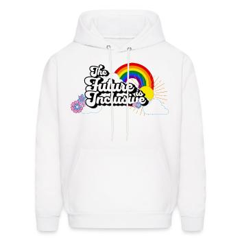 The Future Is Inclusive - Men's Hoodie - white - Front - Elias (183cm)