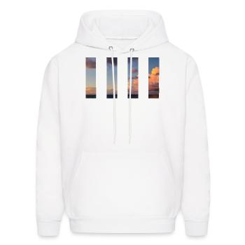 sunset streetwear - Men's Hoodie - white - Front - Elias (183cm)