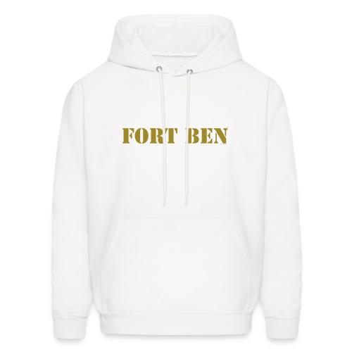 FORT BEN, gold stencil - Men's Hoodie