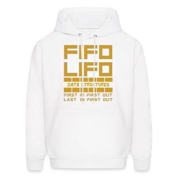 Data Structures FIFO LIFO - Men's Hoodie - white - Front - Elias (183cm)