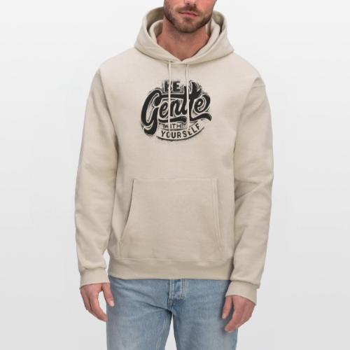Black Typographic design - Men's Hoodie