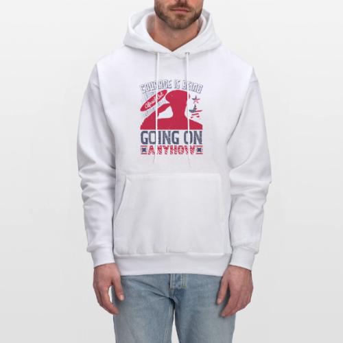 Courage is being afraid but going on anyhow - Men's Hoodie