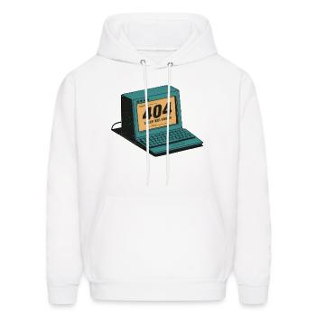 404 Sleep Not Found - Retro Computer Design - Men's Hoodie - white - Front - Elias (183cm)
