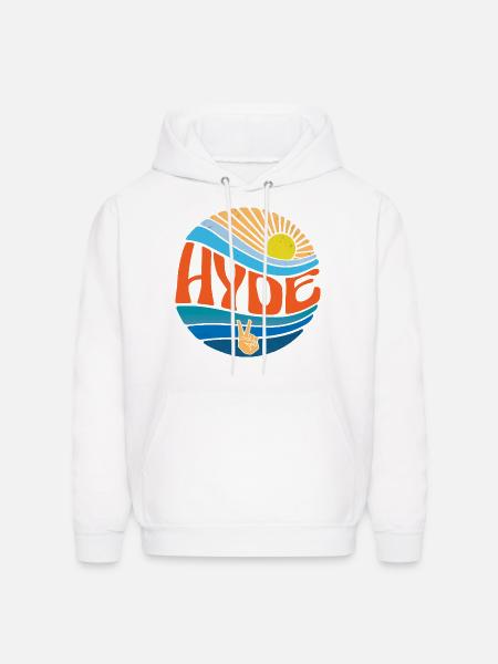 Hyde Shirt Vintage Sunset Hyde Groovy Tie Dye - Men's Hoodie - white