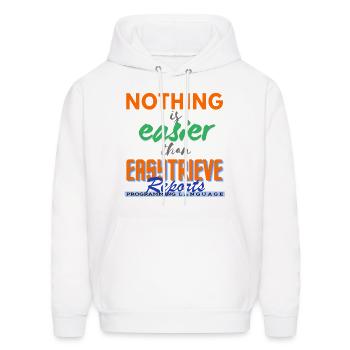 Mainframe Easytrieve Programming Language - Men's Hoodie - white - Front - Elias (183cm)