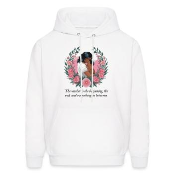 Mom: Our Alpha and Omega - Men's Hoodie - white - Front - Elias (183cm)