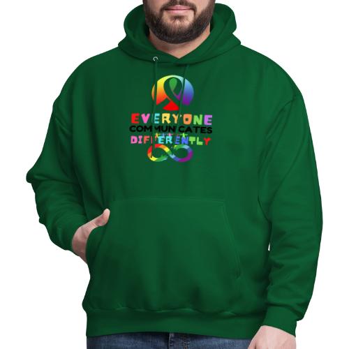 Everyone Communicates Differently Autism Awareness - Men's Hoodie