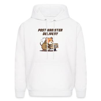 Post-Hamster Delivery - Men's Hoodie - white - Front - Elias (183cm)