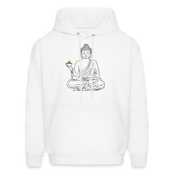 Ice cream is my Om...Om...Om - Men's Hoodie - white - Front - Elias (183cm)