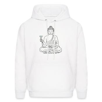 Martini is my Om...Om...Om - Men's Hoodie - white - Front - Elias (183cm)