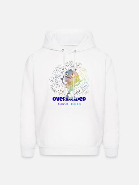 Overloaded Life Robot - Men's Hoodie - white