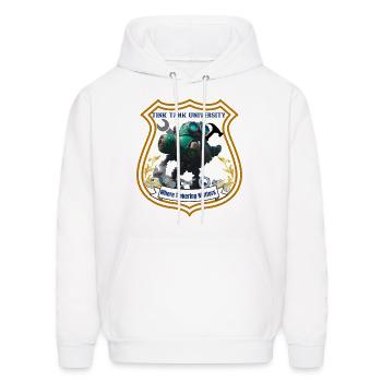 Tink Tank University w - Men's Hoodie - white - Front - Elias (183cm)