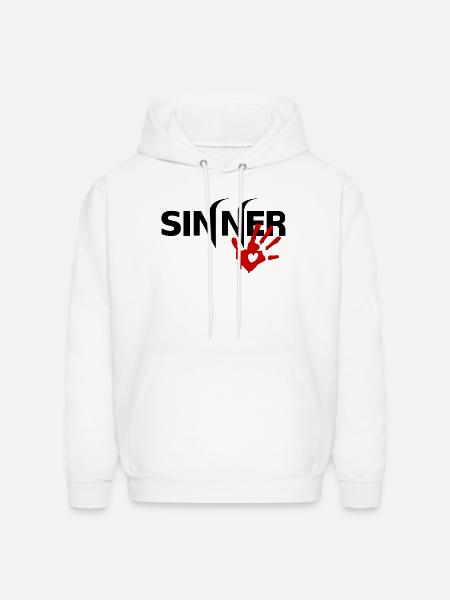 Sinner - Men's Hoodie - white