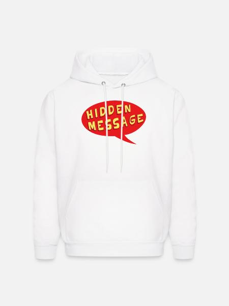 Hidden Message Speech Bubble - Men's Hoodie - white