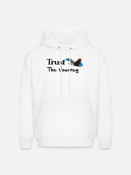 Soaring Eagle in Blue Sky - Men's Hoodie - white