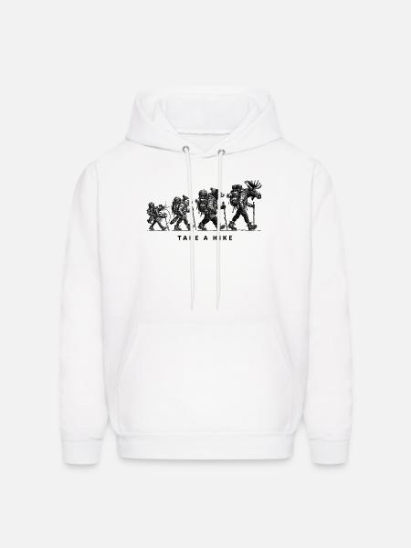 Midnight Silhouette Minimal Tee - Men's Hoodie - white