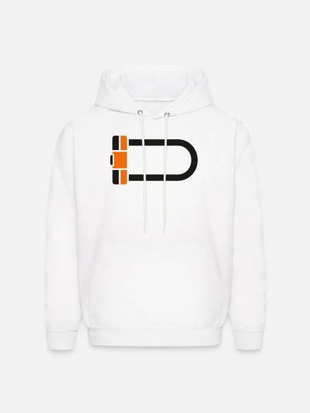 Bicycle U Lock Graphic - Men's Hoodie - white