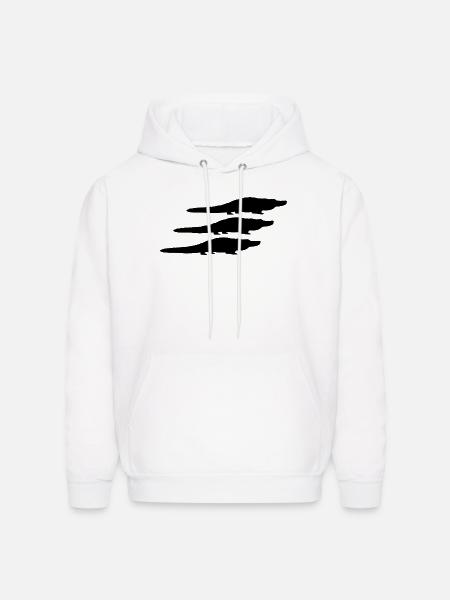 Alligator Silhouettes - Men's Hoodie - white