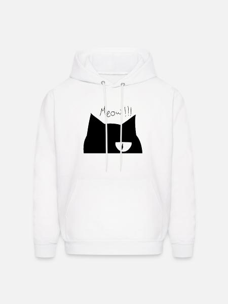 Cute cat face - Men's Hoodie - white