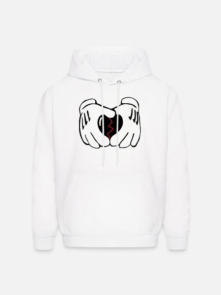 no_glove_love - Men's Hoodie - white
