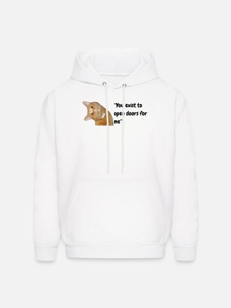 Peekaboo Orange Tabby - Men's Hoodie - white