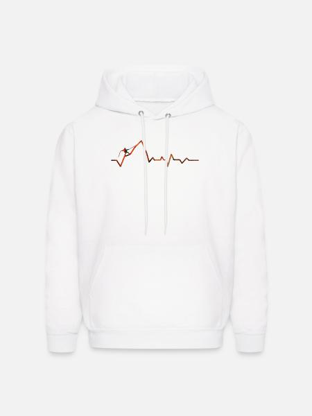 Mountain Pulse Sunset - Men's Hoodie - white