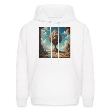 Aerial Metropolis - Men's Hoodie - white - Front - Elias (183cm)