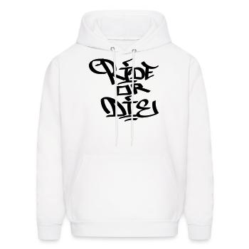 Ride or Die - Men's Hoodie - white - Front - Elias (183cm)