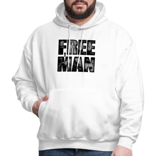 FREE MAN - Black Graphic - Men's Hoodie