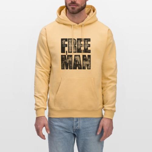 FREE MAN - Black Graphic - Men's Hoodie