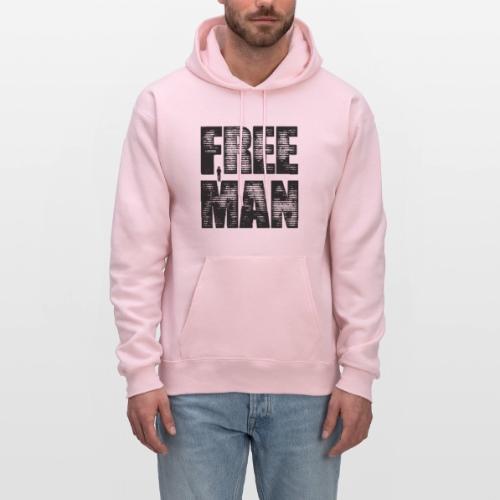FREE MAN - Black Graphic - Men's Hoodie