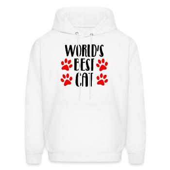 world's best cat - Men's Hoodie - white - Front - Elias (183cm)