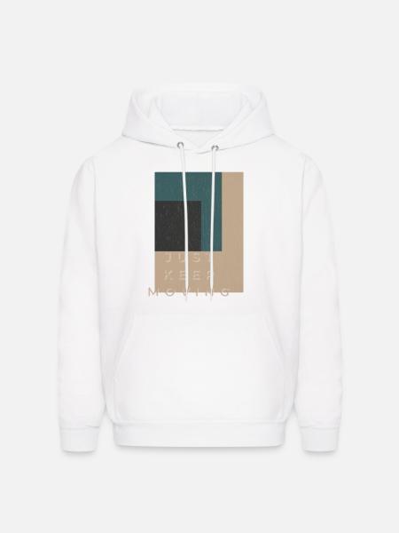 keep moving - Men's Hoodie - white