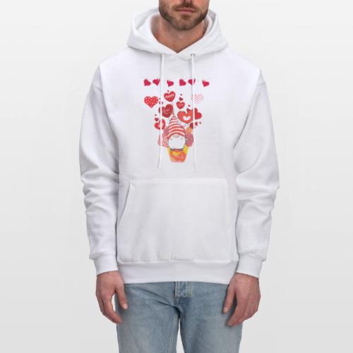 Design wrapped in love hearts, vibrating in love. - Men's Hoodie