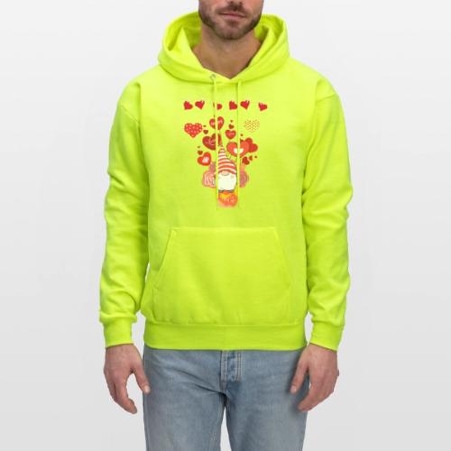 Design wrapped in love hearts, vibrating in love. - Men's Hoodie