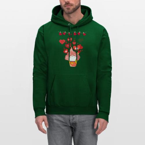 Design wrapped in love hearts, vibrating in love. - Men's Hoodie