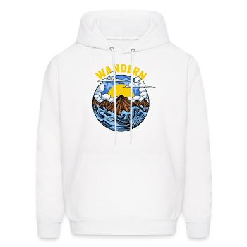 Wandern - Men's Hoodie - white - Front - Elias (183cm)